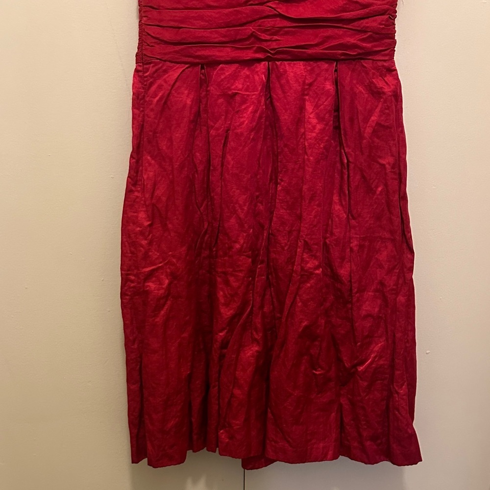 Tracy Reese Vibrant Red Sleeveless Midi Dress - Picture 10 of 12